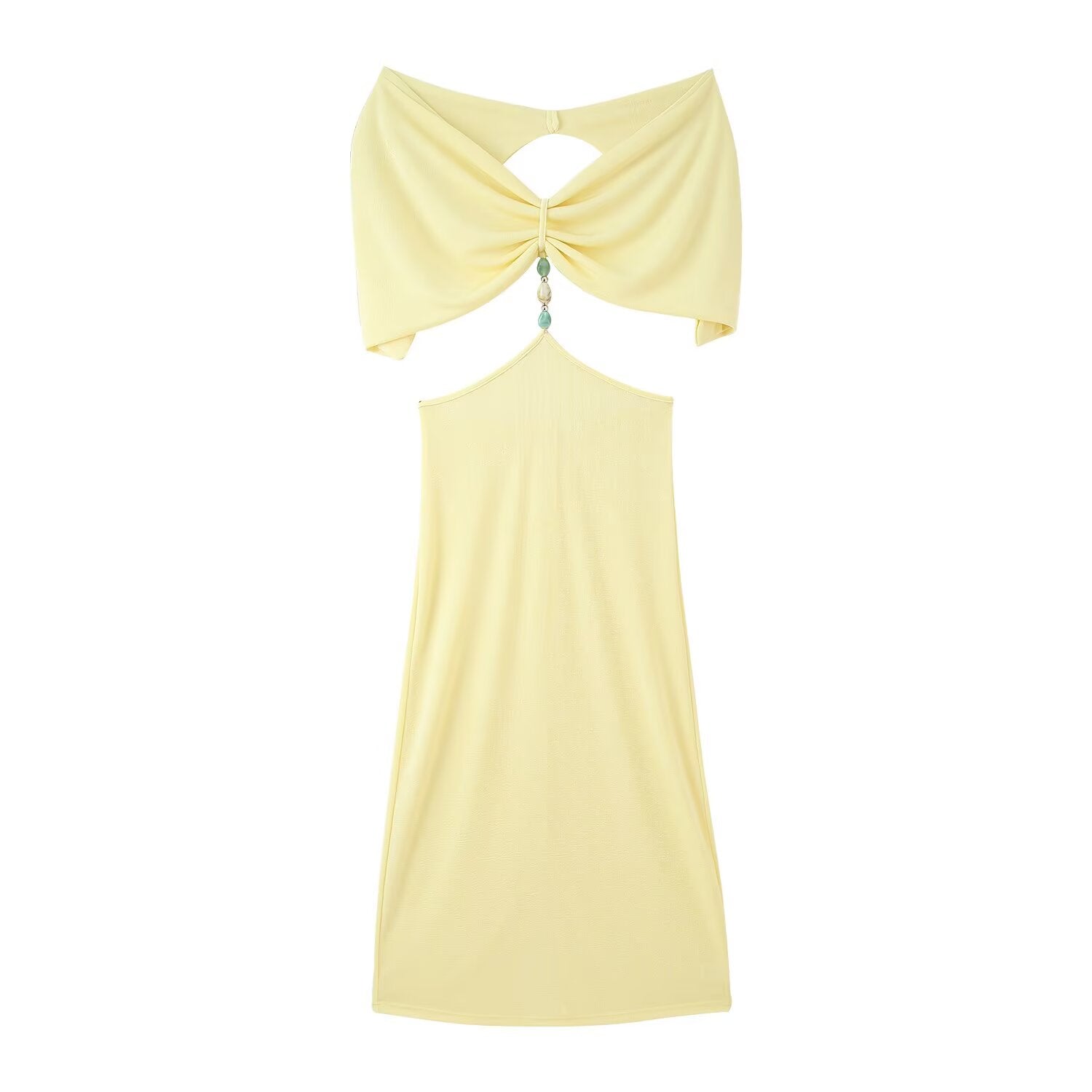 V-Neck Backless Cutout Split Bodycon Maxi Dress