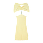 V-Neck Backless Cutout Split Bodycon Maxi Dress