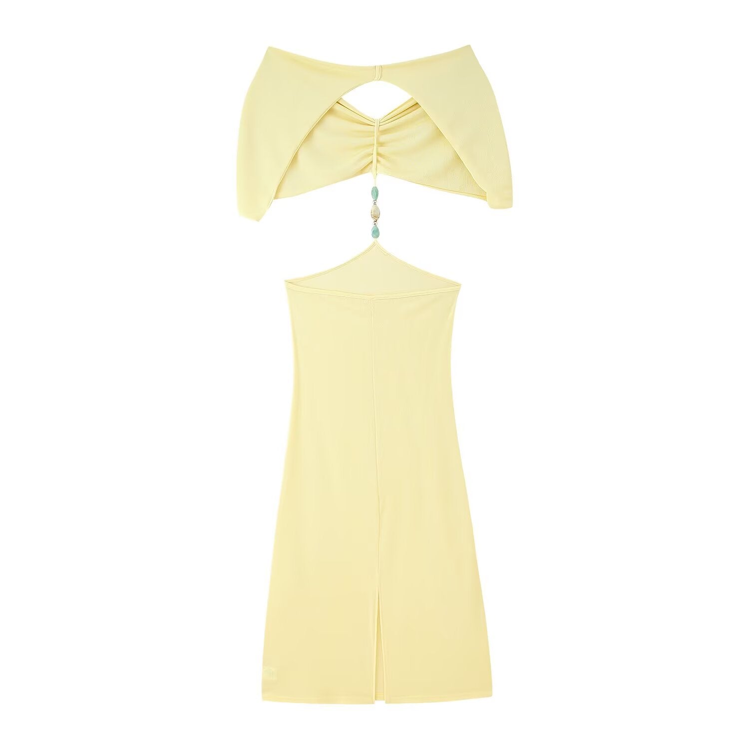 V-Neck Backless Cutout Split Bodycon Maxi Dress