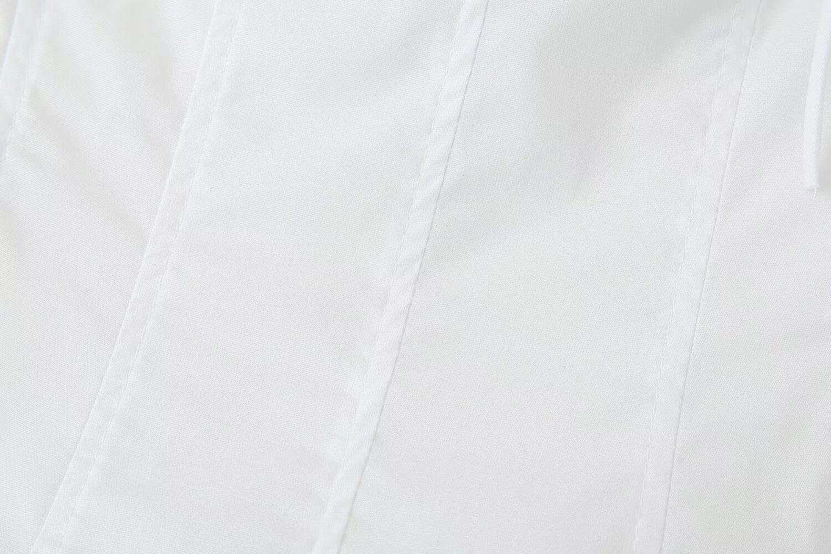 Women's Laminated Decoration Poplin Laminated Decoration Poplin Midi Dress
