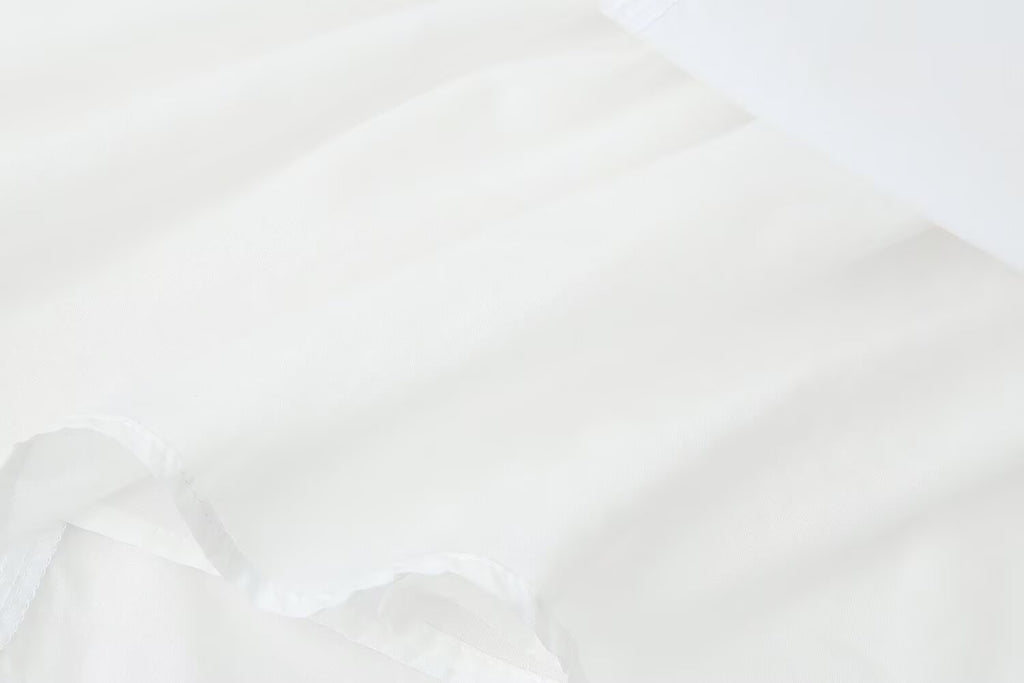 Women's Laminated Decoration Poplin Laminated Decoration Poplin Midi Dress