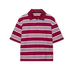 Women's Women’s Preppy Striped Contrast Polo Shirt