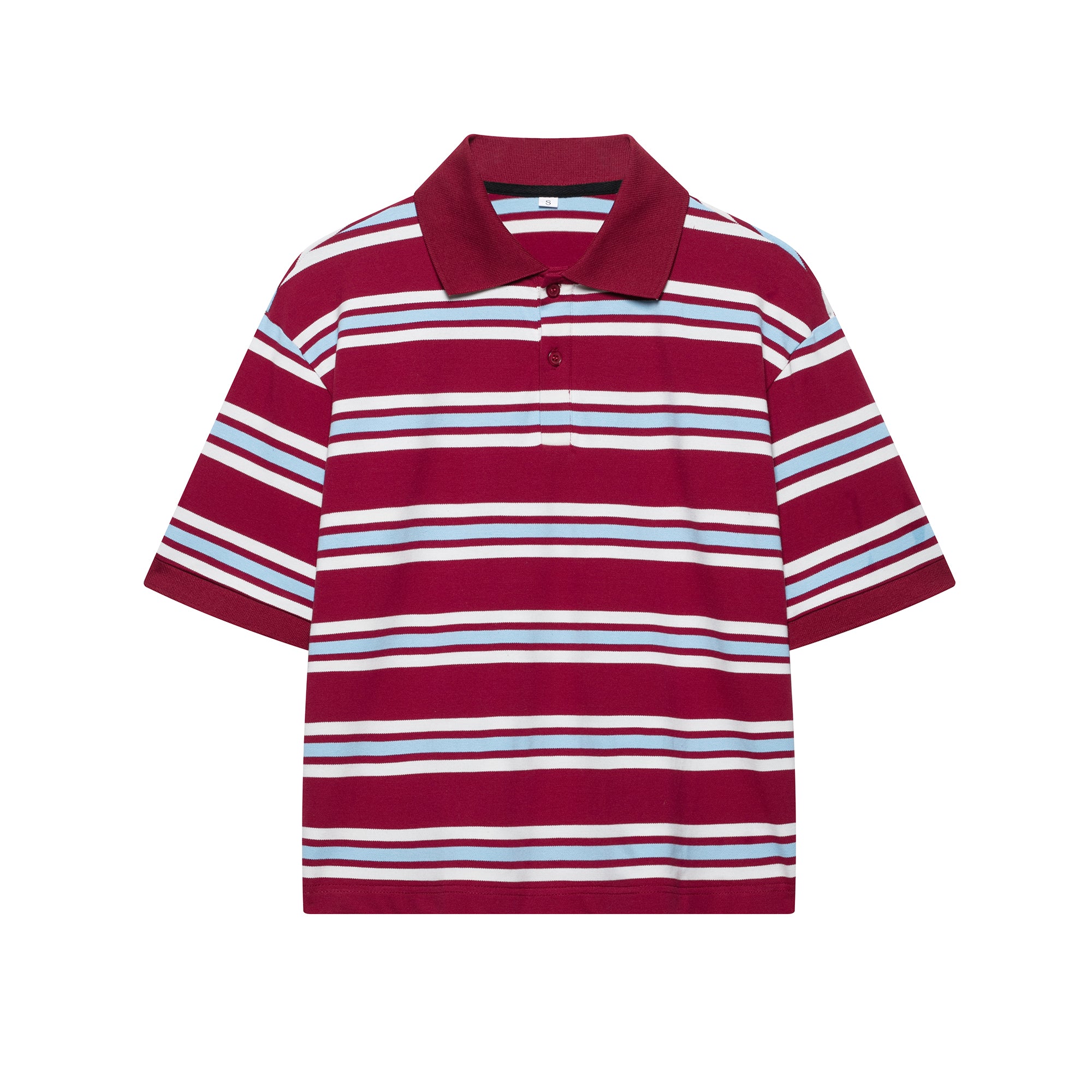Women's Women’s Preppy Striped Contrast Polo Shirt