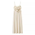 Scarf Silk Satin Texture Sling Dress