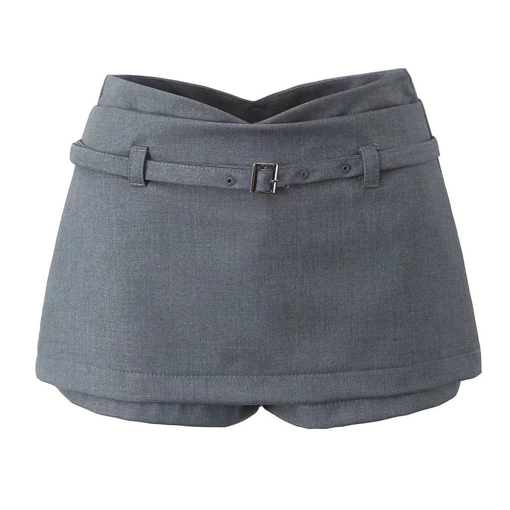 V Waist Low Anti Exposure Sheath A Line Pants Skirt