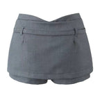 V Waist Low Anti Exposure Sheath A Line Pants Skirt