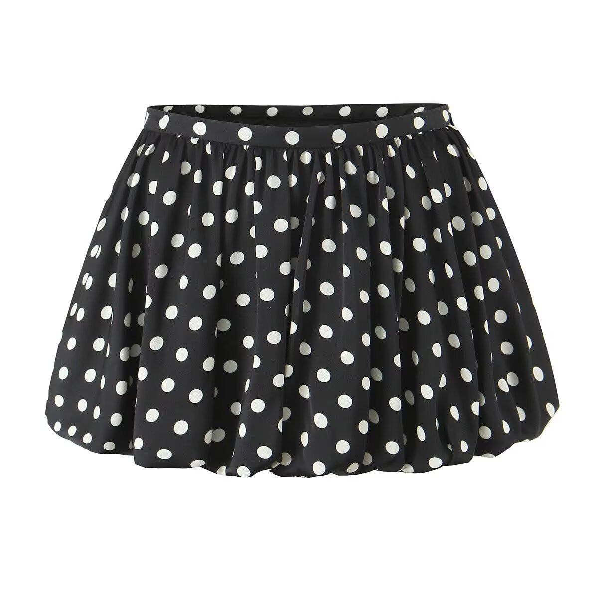 Spring Summer Polka Dot Design Bud Ultra Short Skirt