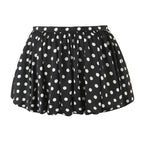 Spring Summer Polka Dot Design Bud Ultra Short Skirt