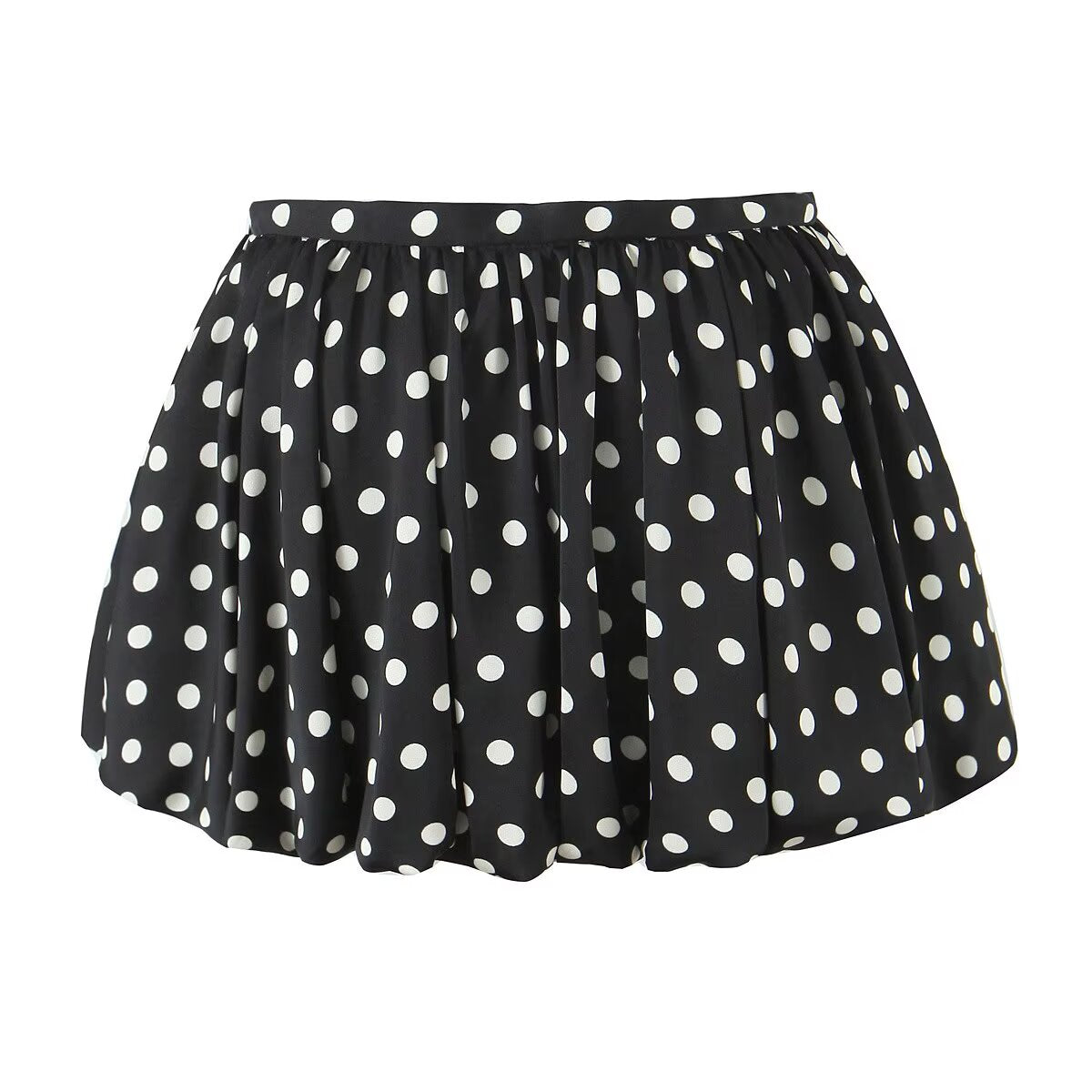 Spring Summer Polka Dot Design Bud Ultra Short Skirt