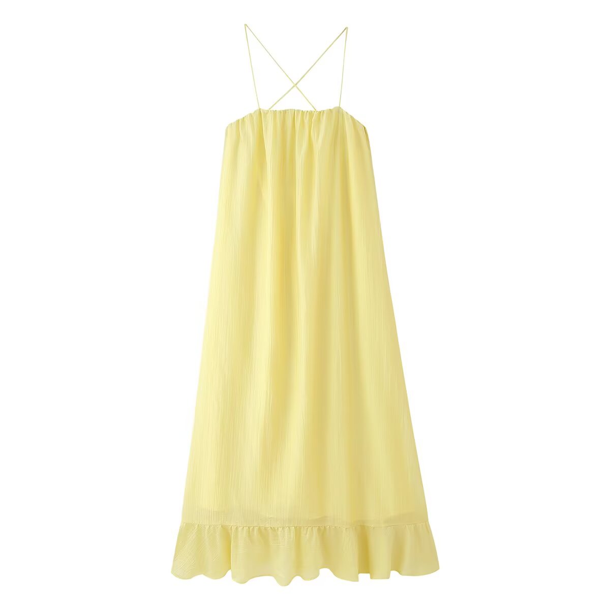 Solid Spaghetti-Strap Maxi Dress