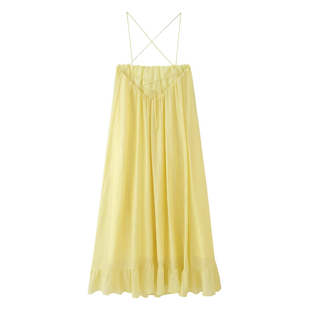 Solid Spaghetti-Strap Maxi Dress