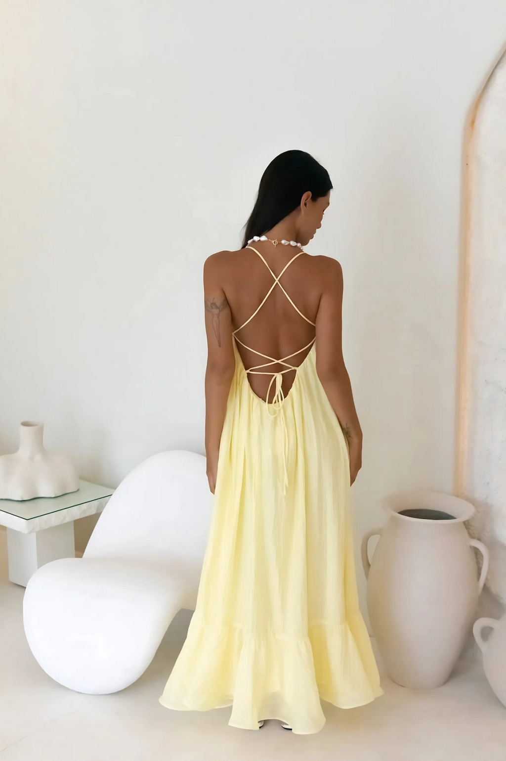 Solid Spaghetti-Strap Maxi Dress