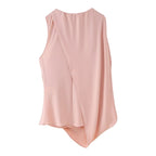 Women's Asymmetric Ruched Sleeveless Top