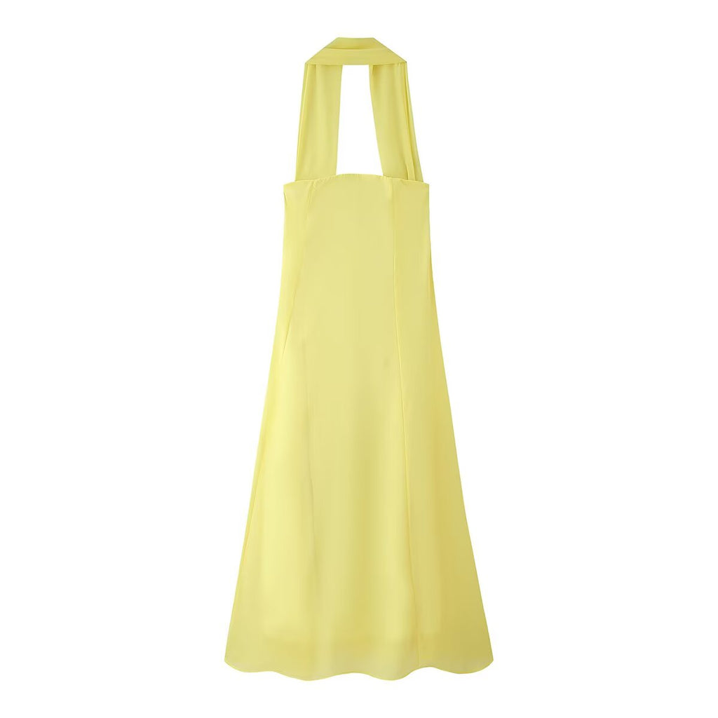 Strapless Ribbon Maxi Dress