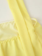 Strapless Ribbon Maxi Dress