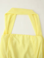 Strapless Ribbon Maxi Dress