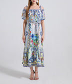 Women's 's Off-Shoulder Lace-Up Long Dress