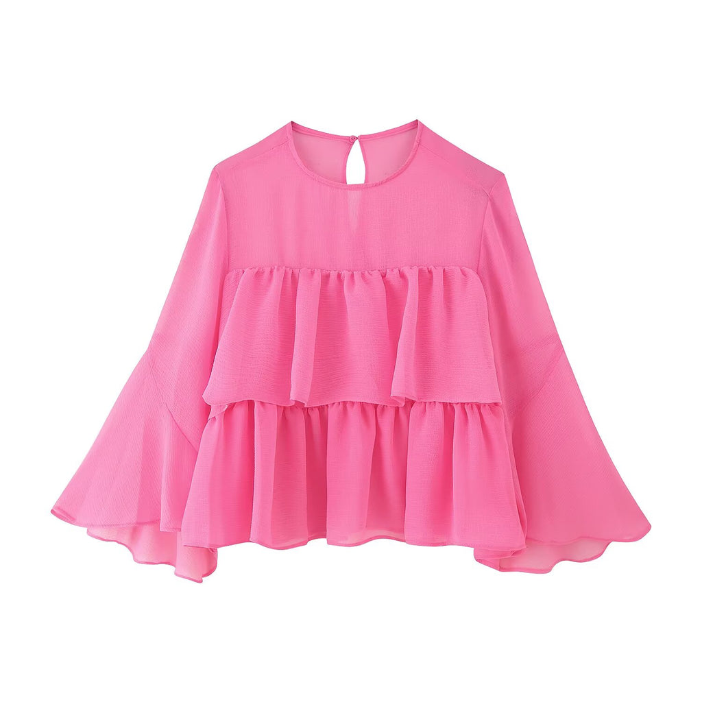 Women's Stylish Laminated Decoration Shirt