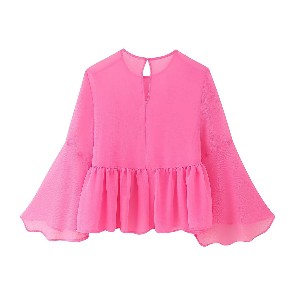 Women's Stylish Laminated Decoration Shirt