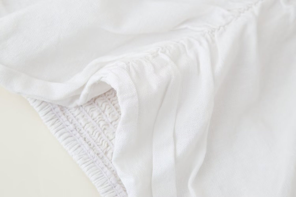 Women's Linen Blended Laminated Decoration Sleeve Shirt