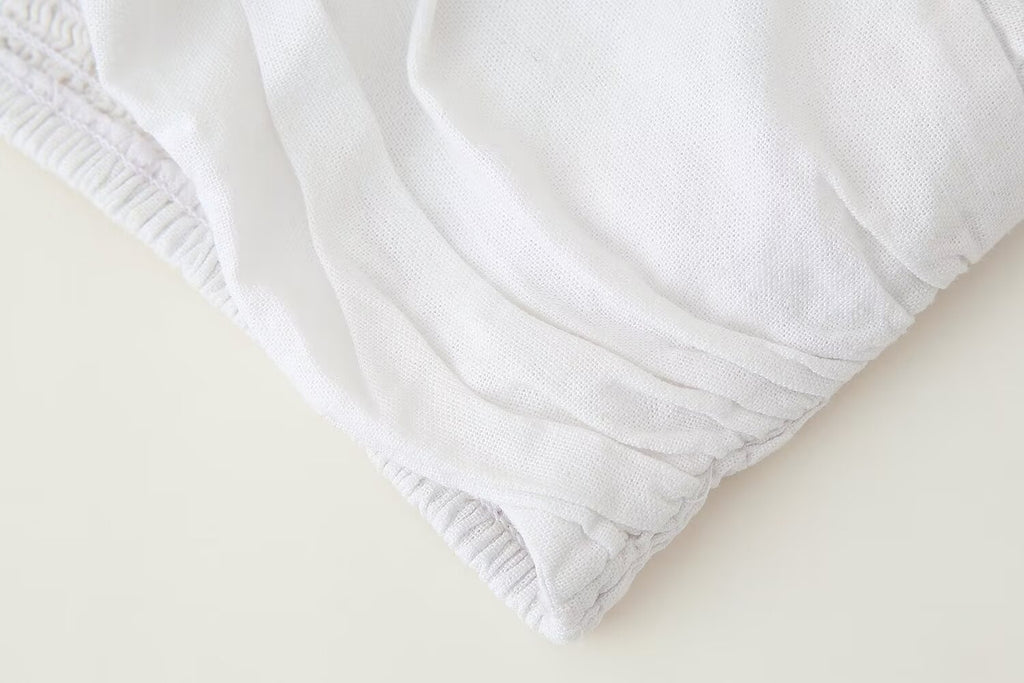 Women's Linen Blended Laminated Decoration Sleeve Shirt