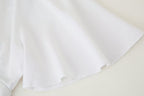 Women's Linen Blended Laminated Decoration Sleeve Shirt