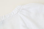 Women's Linen Blended Laminated Decoration Sleeve Shirt