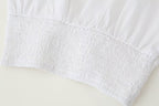 Women's Linen Blended Laminated Decoration Sleeve Shirt