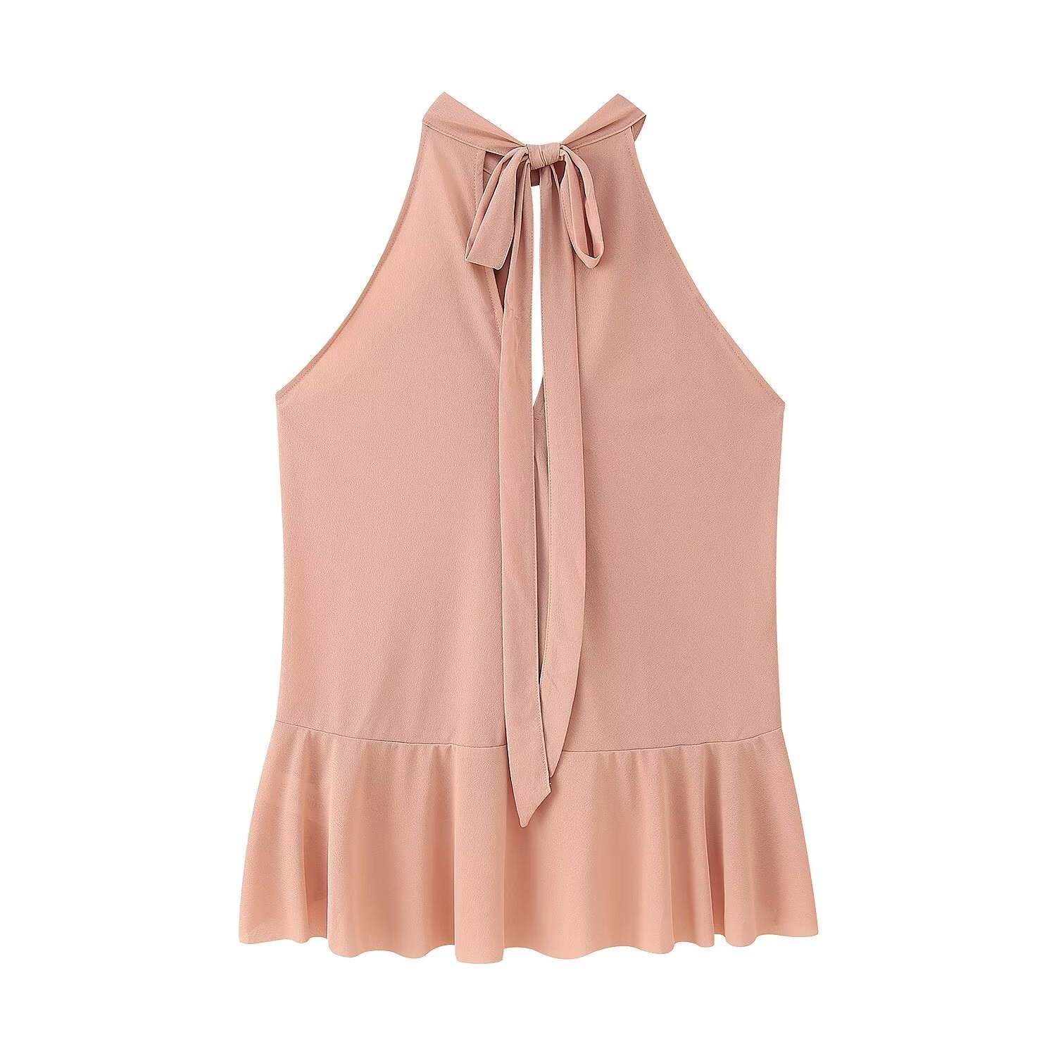 Women's French Collar Detail Halter Top