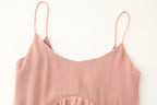 Ruched Ruffle Spaghetti-Strap A-Line Mini Dress