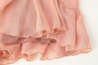 Ruched Ruffle Spaghetti-Strap A-Line Mini Dress