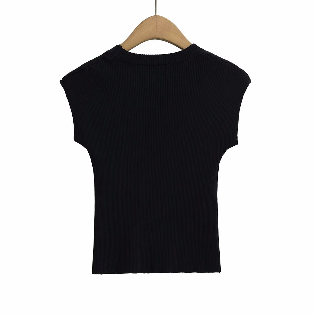 Women's Embroidered Graphic Slim-Fit Top