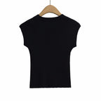 Women's Embroidered Graphic Slim-Fit Top