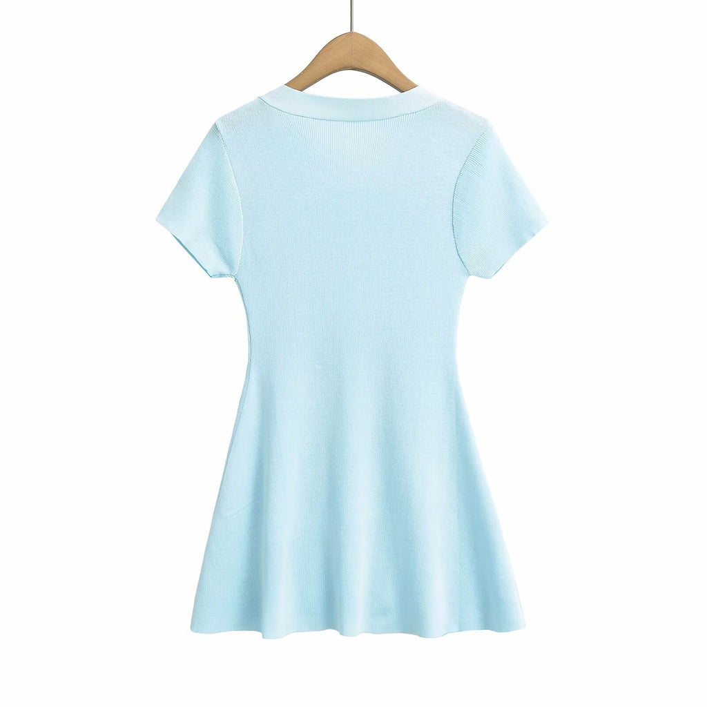 Women's Bow-Detail Crew-Neck Mini Dress