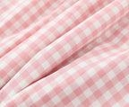 French Retro Plaid Lace-Up Bow Strap Large Swing Dress