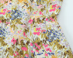 Women Sexy Backless Hip Women Floral Tie Neck Dress