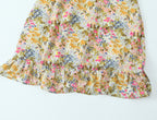 Women Sexy Backless Hip Women Floral Tie Neck Dress