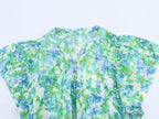 Temperamental Lace Printing Shirt Mini Dress