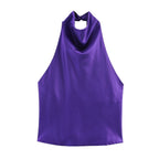 Women's Halter Sleeveless Top and Skirt Two-Piece Set