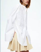 Women's Street Urban Embroidered Long Sleeved Shirt