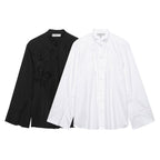 Women's Street Urban Embroidered Long Sleeved Shirt