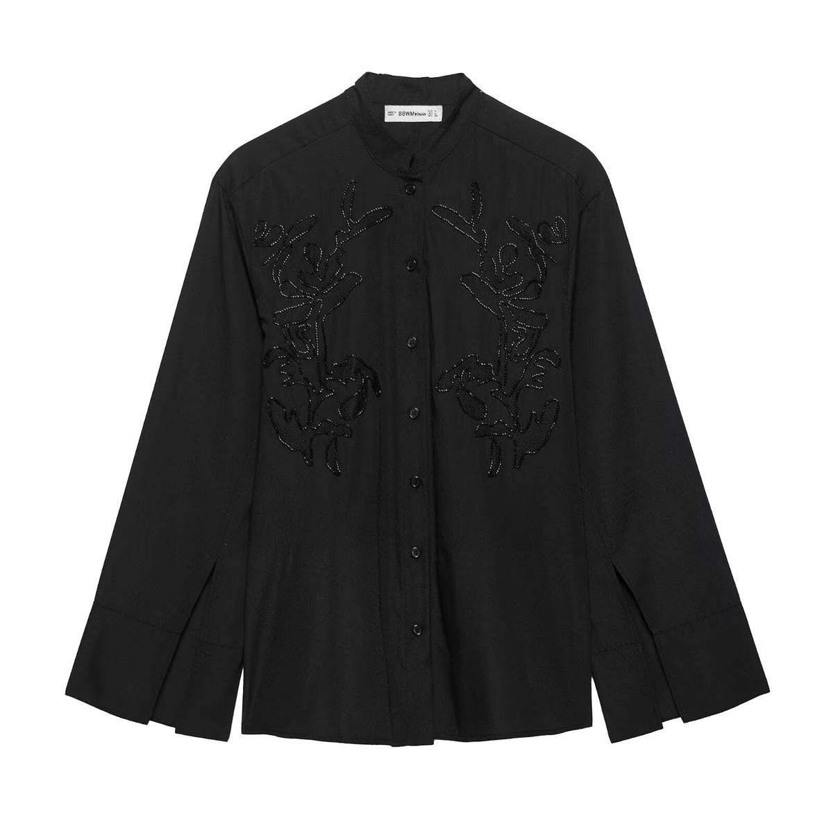 Women's Street Urban Embroidered Long Sleeved Shirt