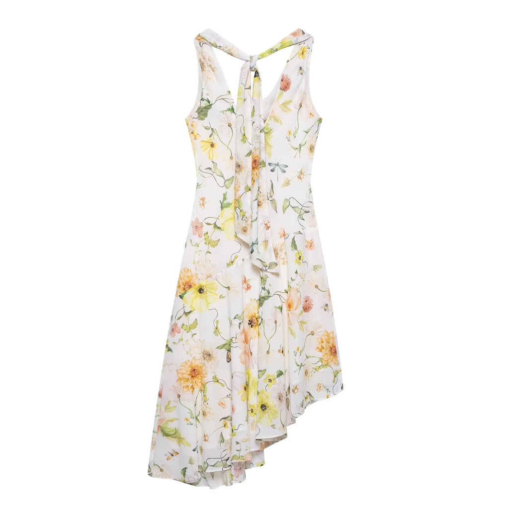 Print Vacation Swing Collar Dress