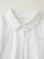Women's Satin Scarf Detail Long Sleeve Shirt
