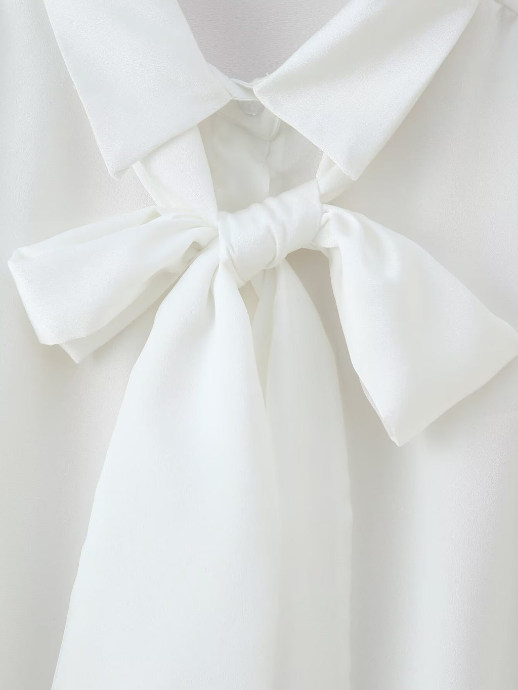 Women's Satin Scarf Detail Long Sleeve Shirt