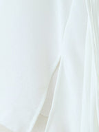 Ruffled Tie-Neck Long Sleeve A-Line Midi Dress