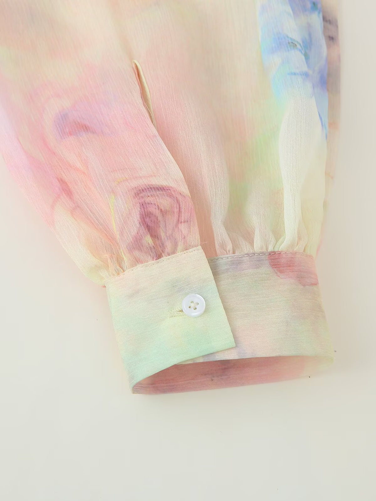Tie Dye Stitching Lace Crochet Printing Dress