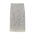 Sequin Glitter Midi Skirt