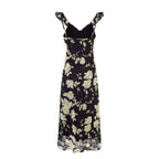 Women's Retro Floral Lace Slim-Waist Dress