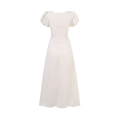 Vintage Summer Sexy Sexy Short Sleeve Drawstring Slim Fit Dress Jacquard Dress Holiday